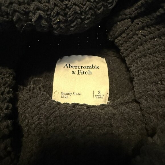 Women's A&F Abercrombie & Fitch Navy Blue Chunky Knit Turtleneck Sweater - Small - Picture 4 of 4